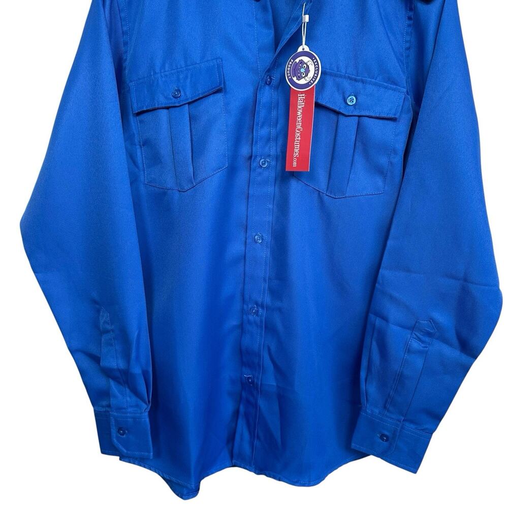 HalloweenCostumes.com Men’s TSA Agent Blue Long Sleeved Costume Shirt Size M NWT - Picture 3 of 12